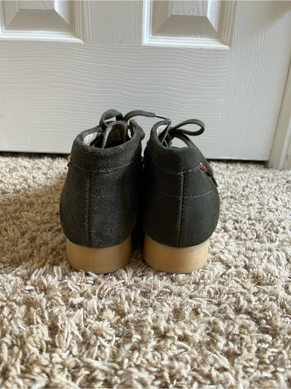 Clarks olive suede